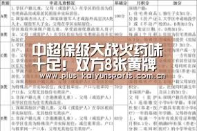 
中超保级大战火药味十足！双方8张黄牌 首回合武汉卓尔闷平永昌‘开云官网首页’